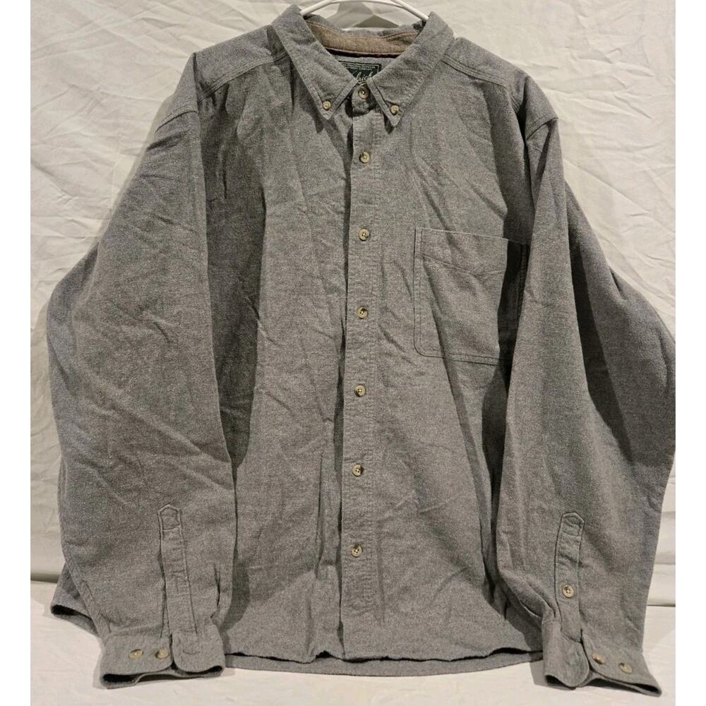 Woolrich Mens Button Down Long Sleeve Mens Size Xxl Gray